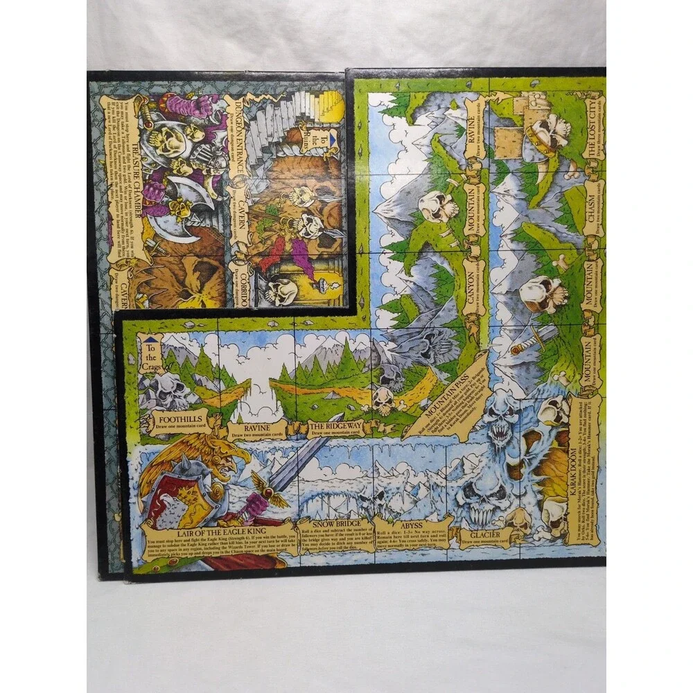 (2) Talisman 3rd Edition The Dungeon Board Game Board Attachments